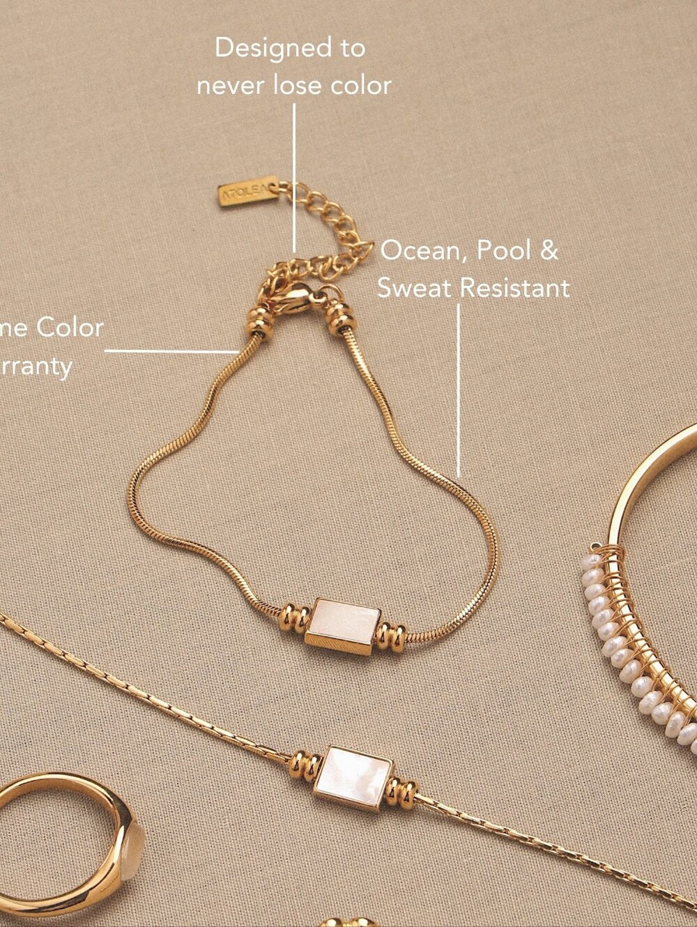 Set Nwt Atolea Lune Bracelet And Necklace